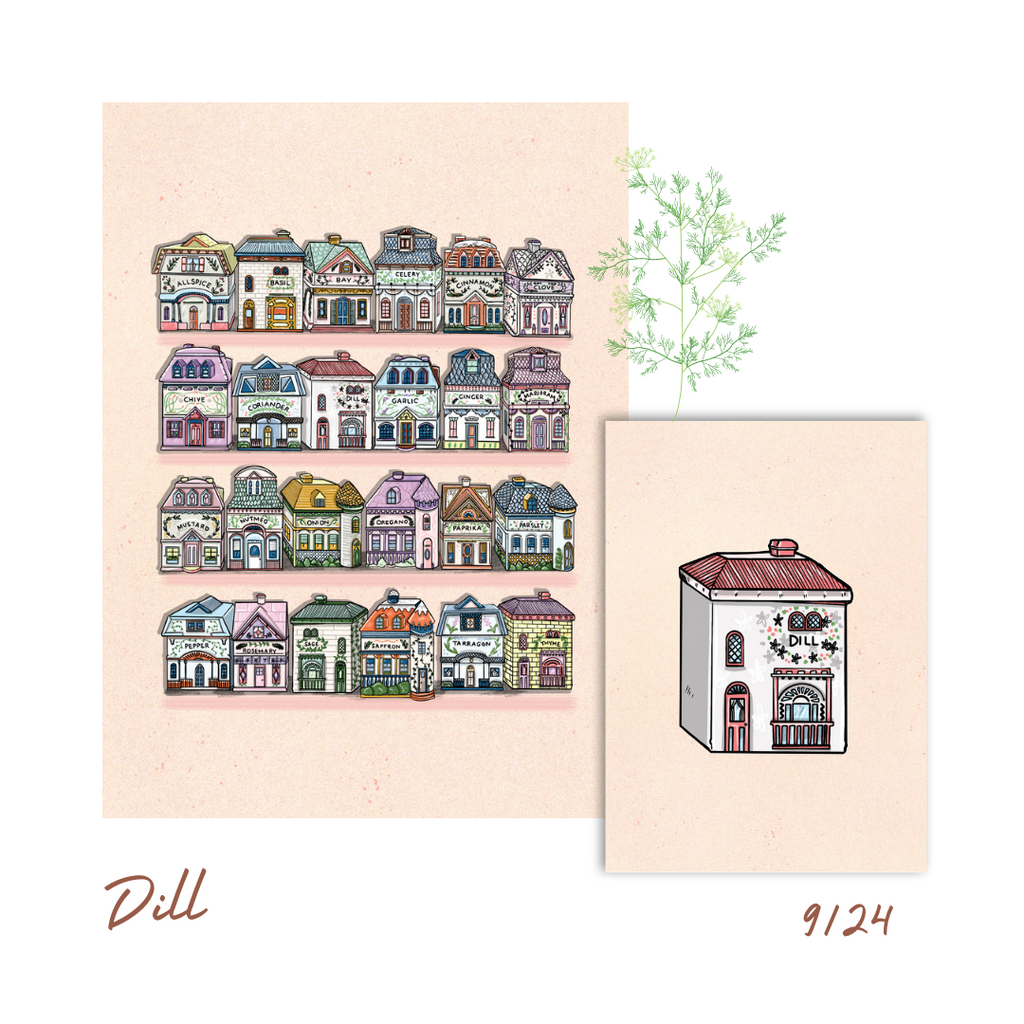 (9/24) DILL- Spice Rack + Jar Print