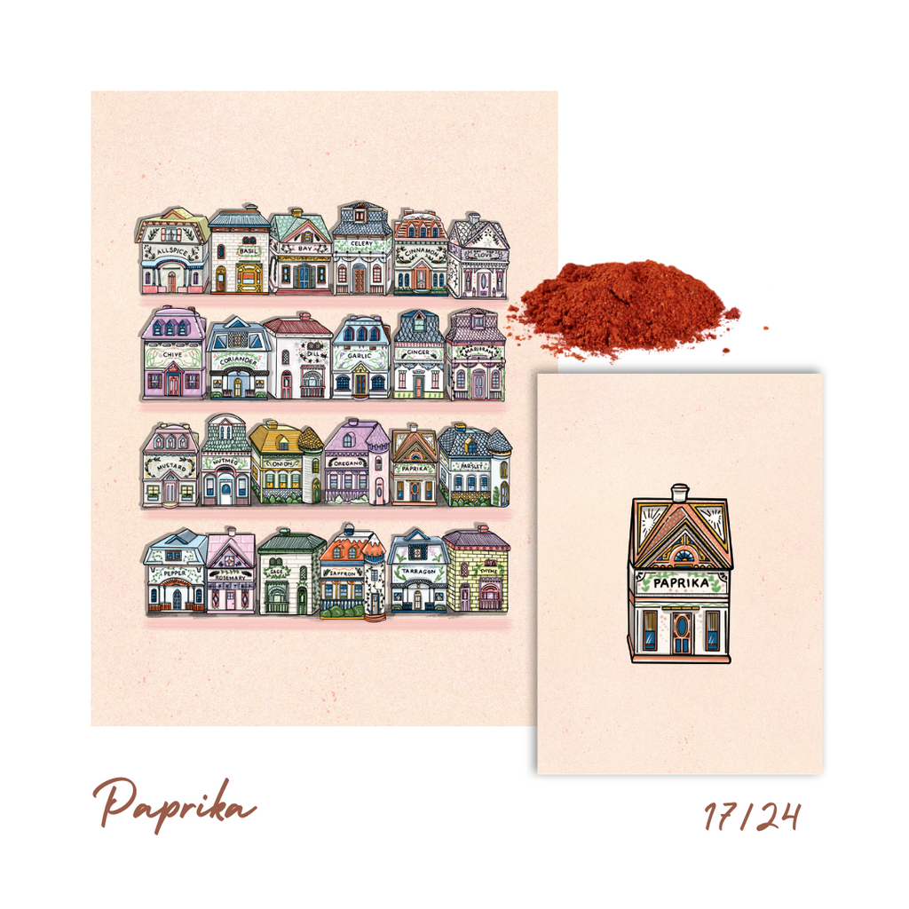 (17/24) PAPRIKA - Spice Rack + Jar Print