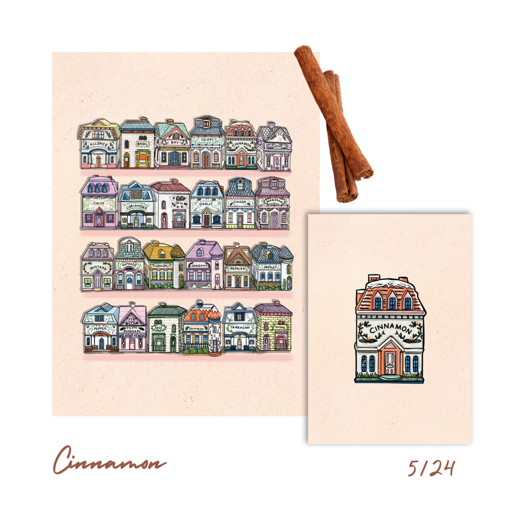 (5/24) CINNAMON - Spice Rack + Jar Print